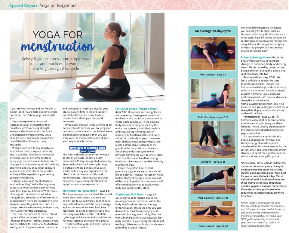 OM Magazine Article on Yoga for Menstruation